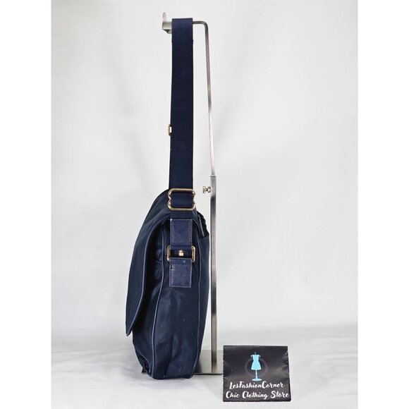 Michael Kors Unisex Navy Blue Jet Set Large Nylon Gabardine Messenger Bag 361 - Picture 5 of 15